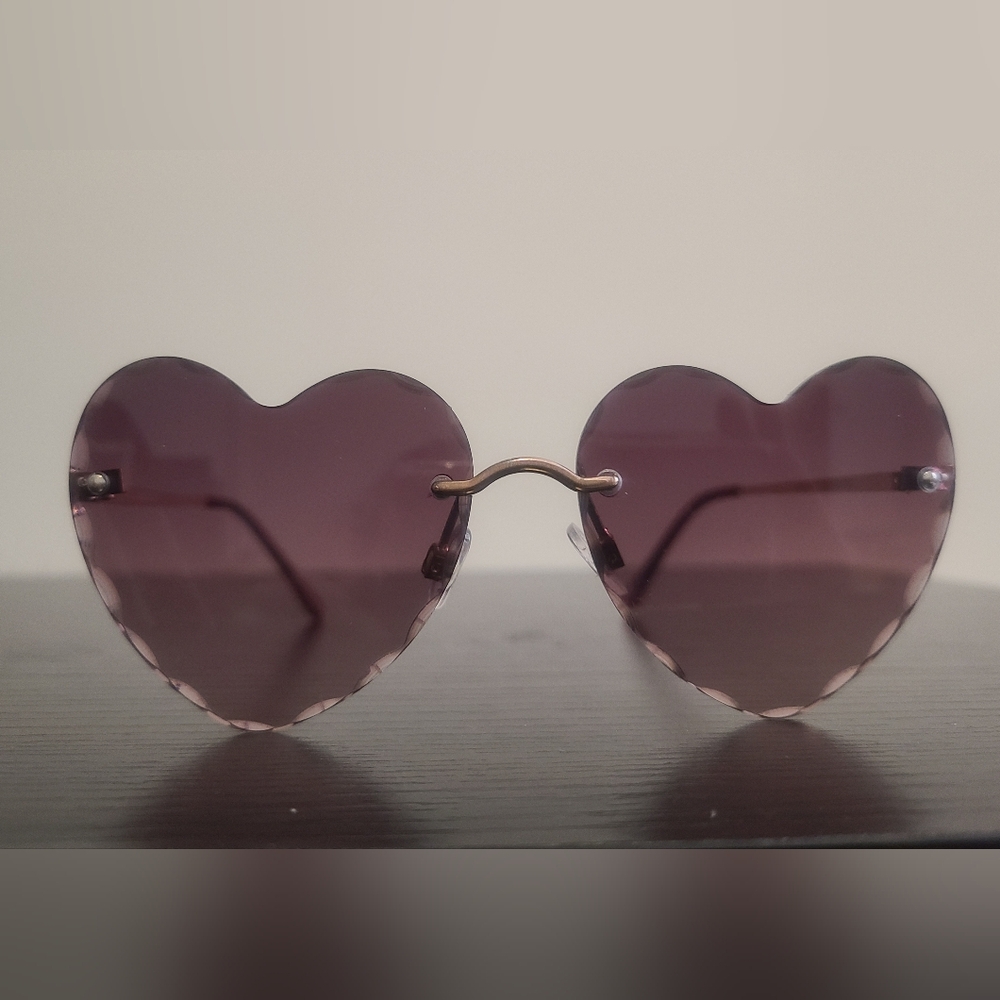 Frye and Co. Heart Sunglasses with Beveled Edge, retail $68
